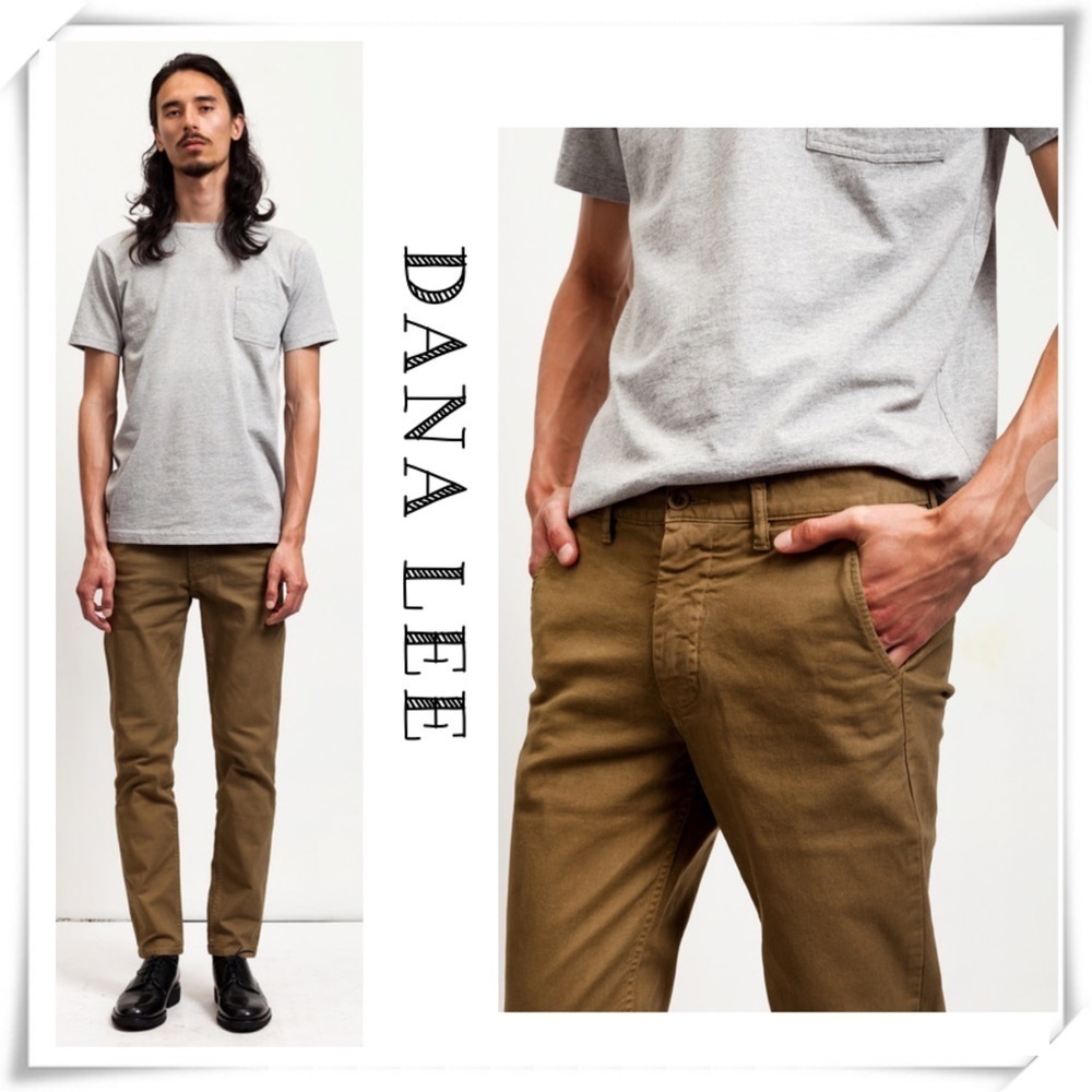 Dana Lee Smart Chino Pants in Olive Khaki Size 28